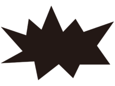 ギザギザした黒い枠