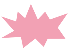 ギザギザしたピンクの枠