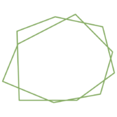 カクカクした2重の緑色の枠