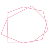 カクカクした2重のピンクの枠