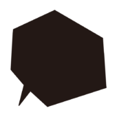 カクカクしている黒い吹き出し