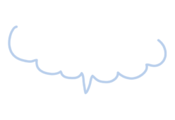 下だけのふわふわしている青い吹き出し