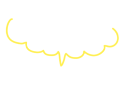 下だけのふわふわしている黄色い吹き出し