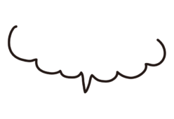 下だけふわふわしている黒い吹き出し