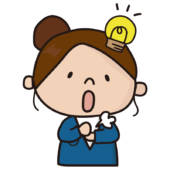 手をポンとたたいてなるほどとひらめくお局さん