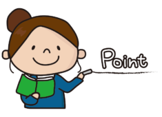 ポイントに黒線を引くお局さん