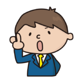 キリッとした顔でワンポイントアドバイスする新入社員の男の子