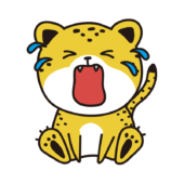 大泣きするチーター