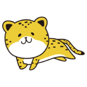 寝転ぶチーター