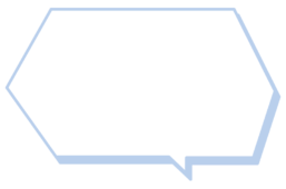 カクカクした青色の影の吹き出し