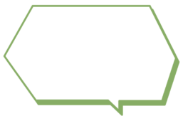 カクカクした緑色の影の吹き出し