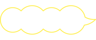 お団子みたいな吹き出し（黄）