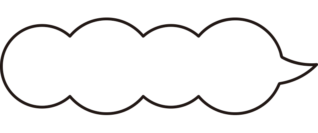 お団子みたいな吹き出し（黒）