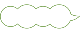 お団子みたいな吹き出し（緑）