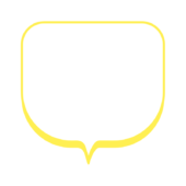 お椀みたいな吹き出し（黄）