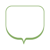 お椀みたいな吹き出し（緑）