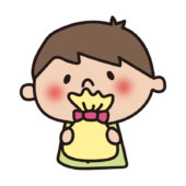 袋のプレゼントを渡す子供（男の子2）