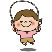 縄跳びをする子供（女の子1）