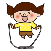 縄跳びをする子供（女の子2）