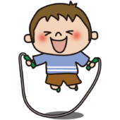 縄跳びをする子供（男の子1）