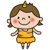 鬼の格好をしている子供（女の子1）