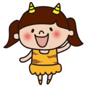 鬼の格好をしている子供（女の子2）