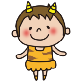 鬼の格好をしている子供（男の子1）