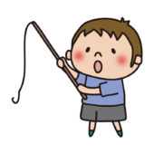 釣りをする子供（男の子）