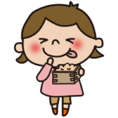 節分の豆を食べる子供（女の子1）