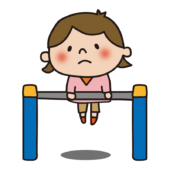 鉄棒をする子供（女の子1）
