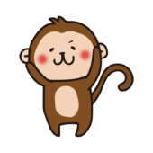 桃太郎のお供をする猿