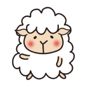 左を案内するほっぺが赤い羊