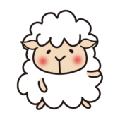 右を案内するほっぺが赤い羊