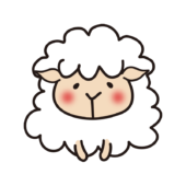 謝罪するほっぺが赤い羊