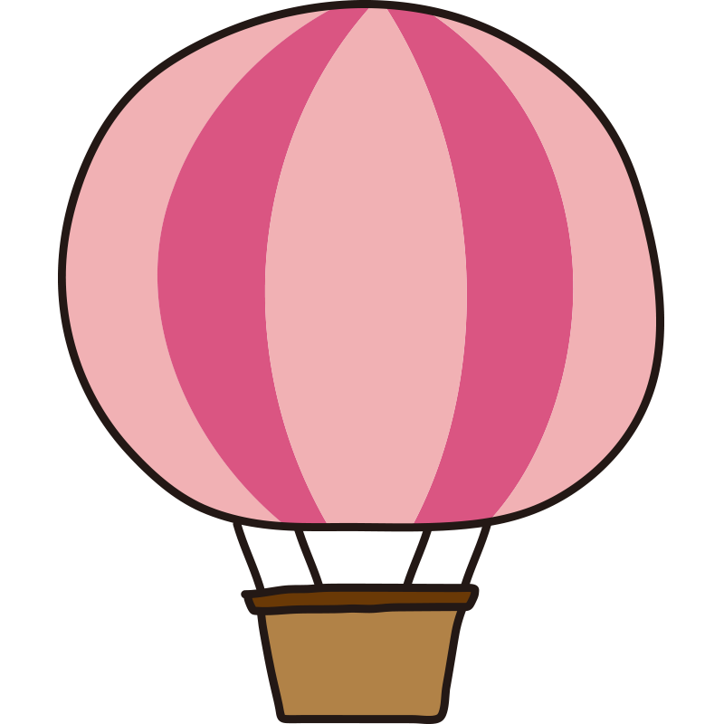 ピンクのストライプの気球