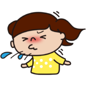 くしゃみをする子供（女の子）