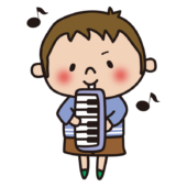 鍵盤ハーモニカを弾く子供（男の子1）