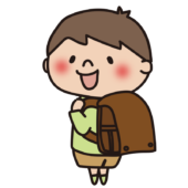 制服で赤いランドセルを背負う子供（女の子）の無料(フリー