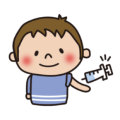 予防接種の注射をする子供（男の子1）
