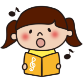 歌を歌う子供（女の子2）
