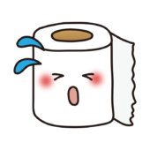 焦るトイレットペーパー