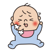 咳をする赤ちゃん