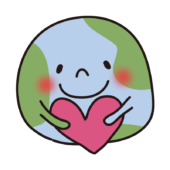 ハートを抱えている地球