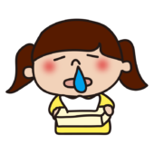 鼻水が出ている子供（女の子）