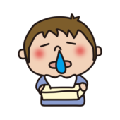 鼻水が出ている子供（男の子）