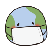 マスクをしている地球