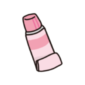 使いかけのピンク色のチューブの塗り薬