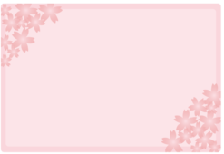 背景がピンク色の桜の枠