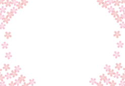 満開の桜の枠1