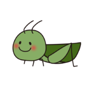ほっぺの赤いバッタ
